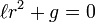  \ell r^2 + g = 0 