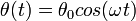\ \theta(t) = \theta_{0} cos(\omega t)  